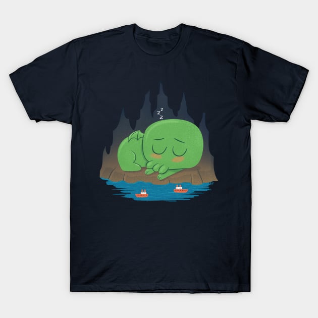 Cutethulhu Is Sleepy T-Shirt by Queenmob